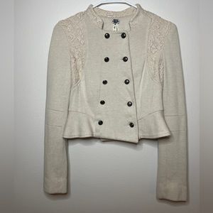Free People Cropped Double-Breasted Blazer